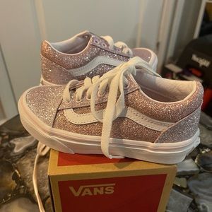 Girl’s Children Glittery Pink Vans